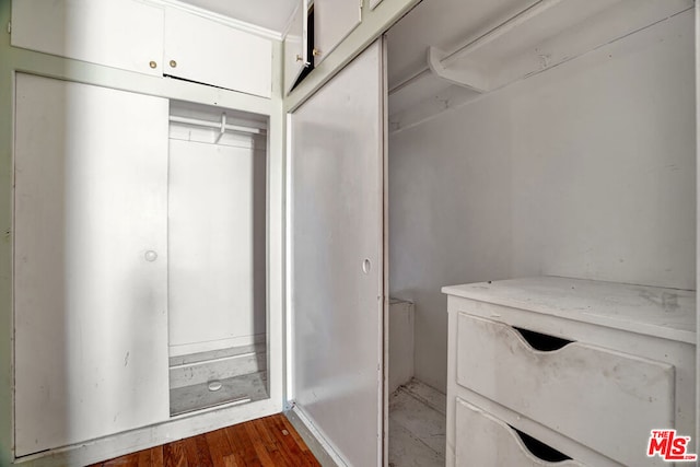 interior space featuring dark hardwood / wood-style floors