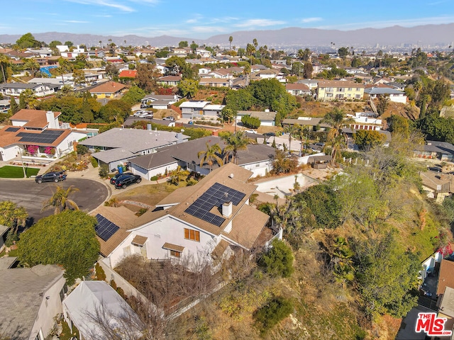 bird's eye view featuring a mountain view