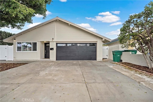 view of front facade with a garage