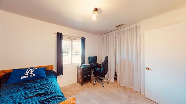 bedroom featuring carpet