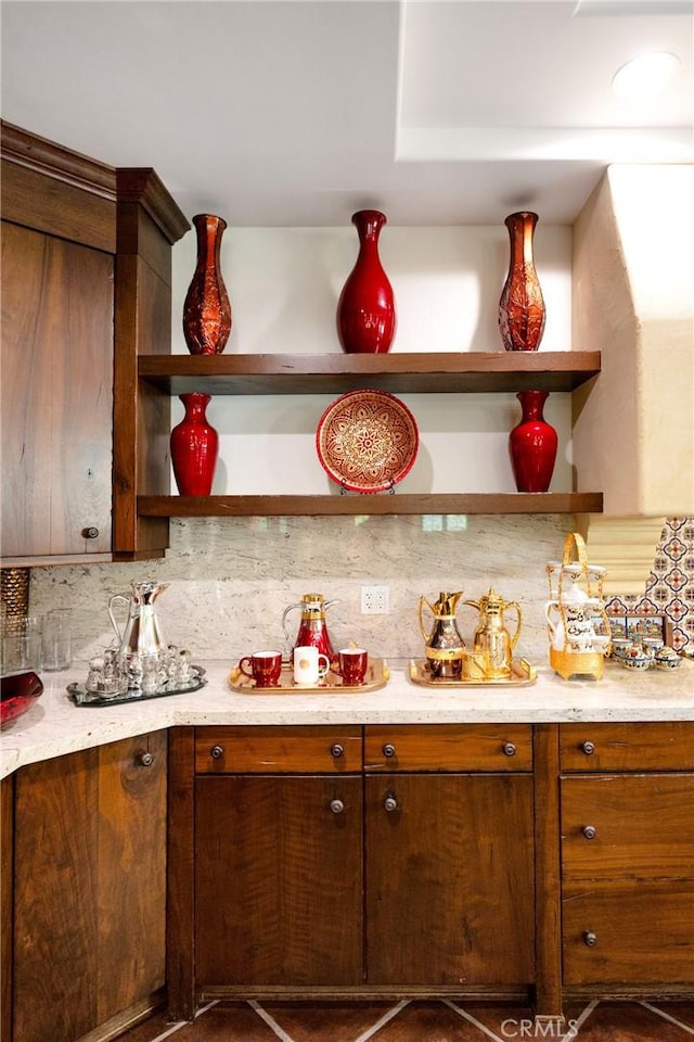 kitchen featuring tasteful backsplash