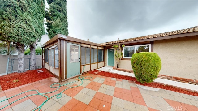 exterior space with a patio