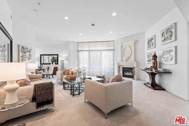 view of carpeted living room