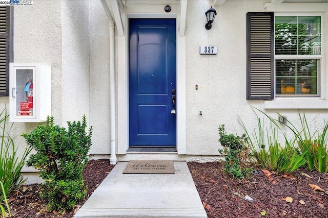 view of doorway to property