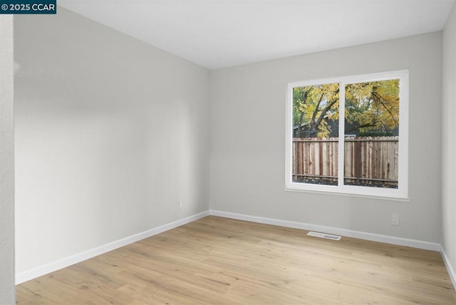 empty room featuring light hardwood / wood-style flooring