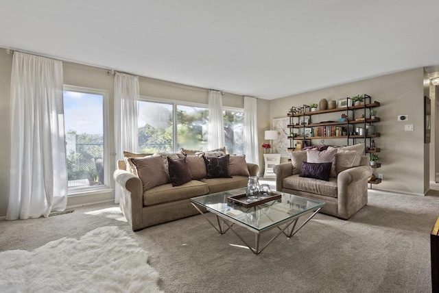 view of carpeted living room