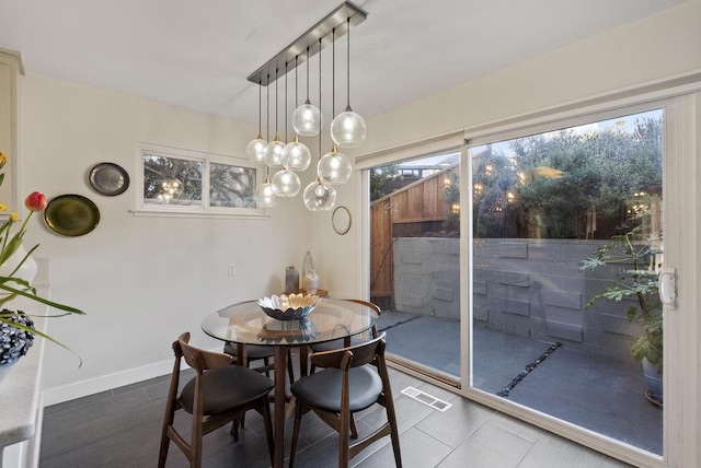 dining area with a wealth of natural light