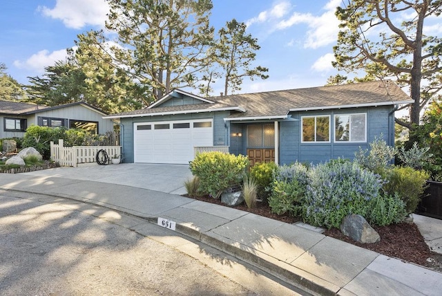 ranch-style house with a garage