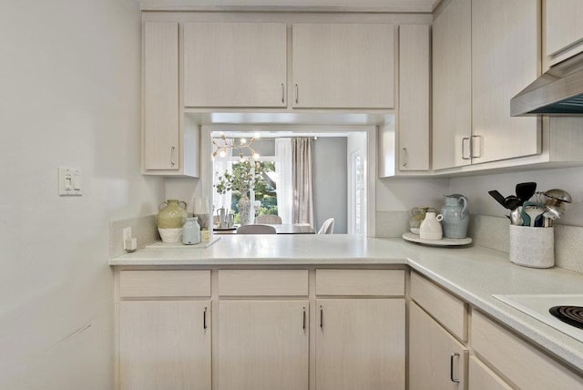 kitchen featuring white electric stovetop