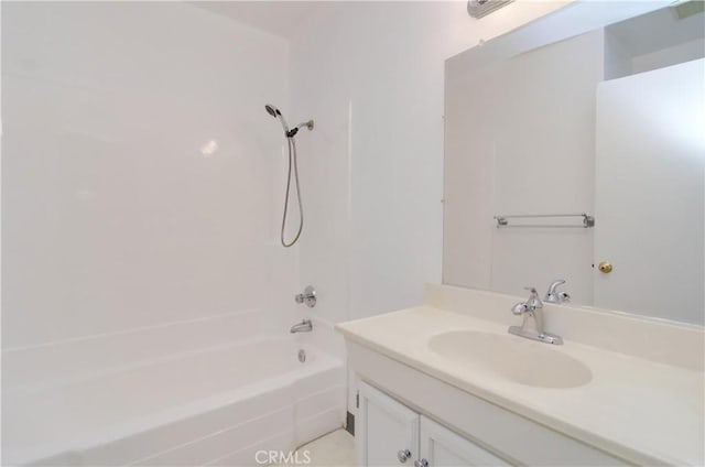 bathroom with vanity and tub / shower combination