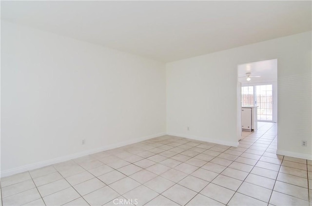 empty room featuring light tile patterned flooring