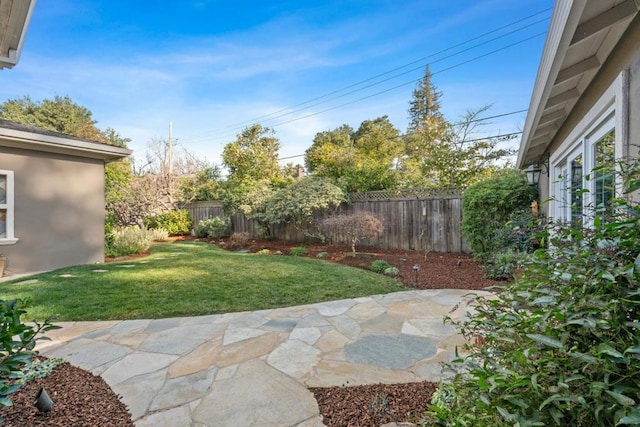 view of yard with a patio