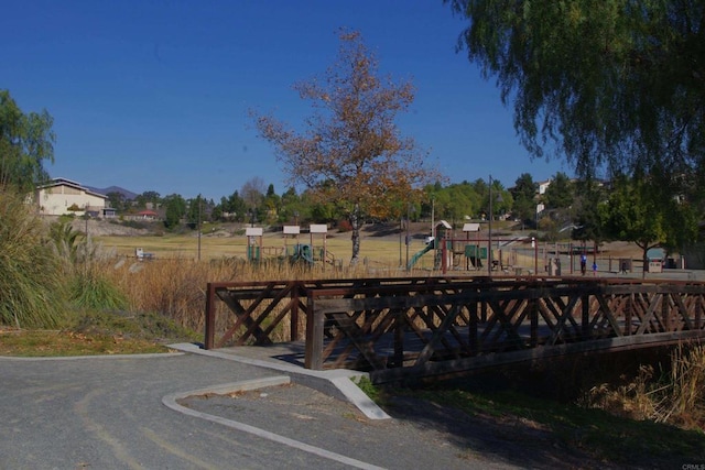 exterior space featuring a playground