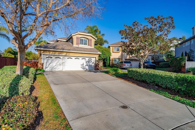 front facade featuring a garage