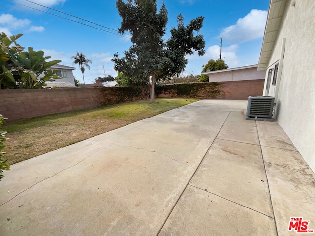 view of patio / terrace with central air condition unit