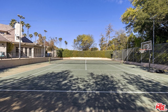 view of tennis court