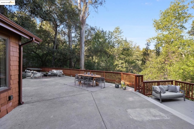 view of patio / terrace with an outdoor living space