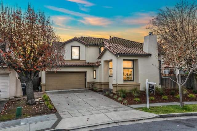 view of front of house featuring a garage