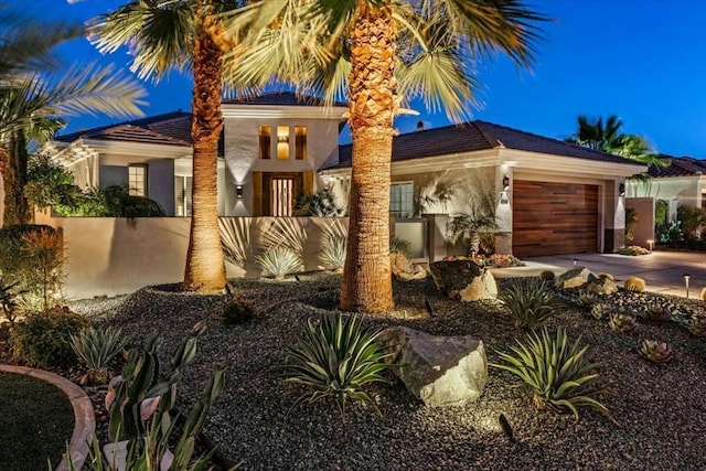 view of front of house featuring a garage