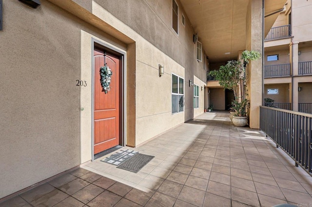 view of doorway to property