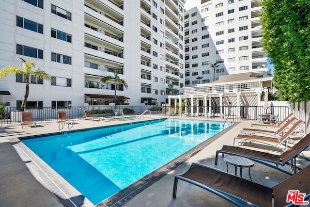 view of pool with a patio