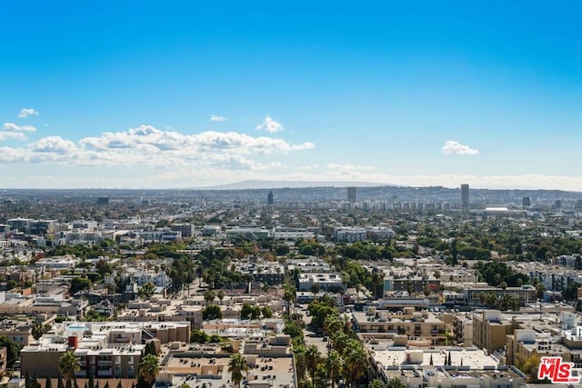 bird's eye view with a mountain view