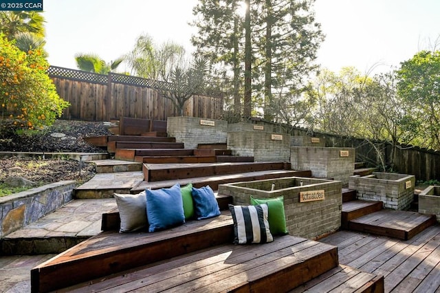 view of wooden terrace