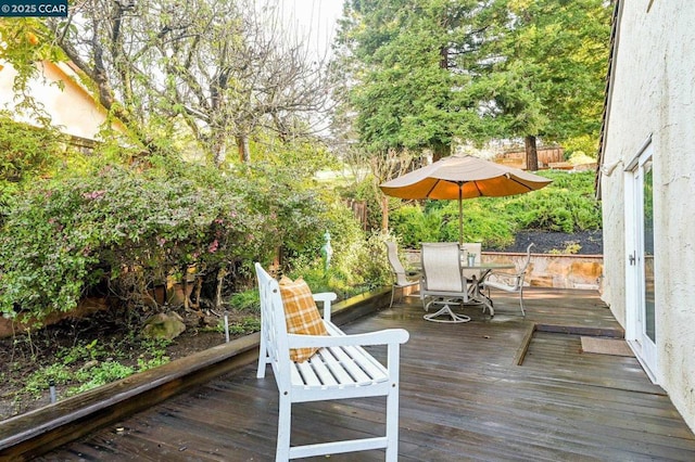 view of wooden terrace