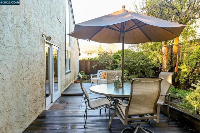 view of wooden deck