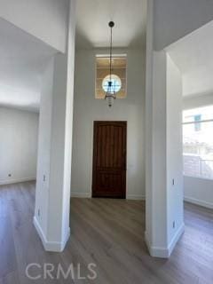 foyer featuring hardwood / wood-style flooring