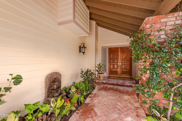 view of doorway to property