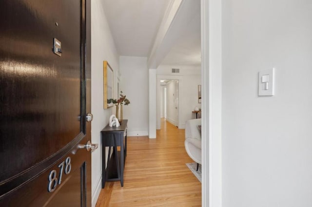 interior space with light wood-type flooring