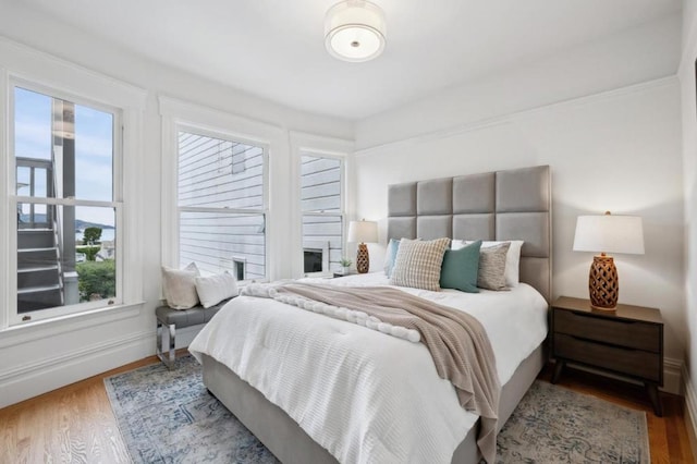 bedroom featuring hardwood / wood-style floors