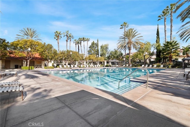 view of pool with a patio