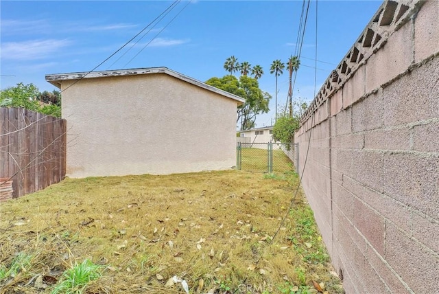 view of property exterior featuring a yard