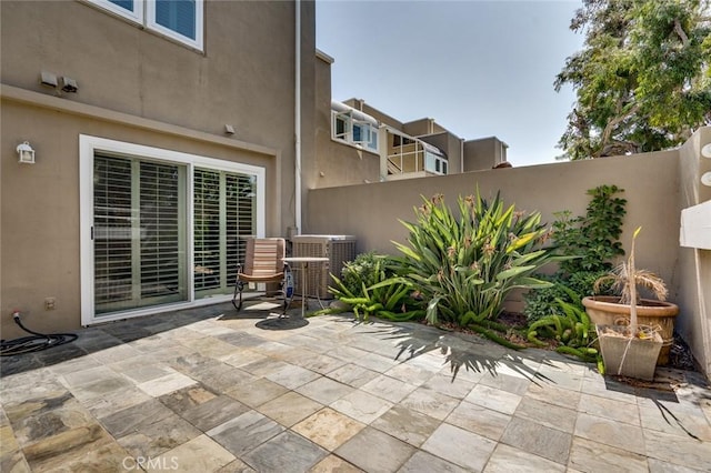 view of patio / terrace featuring central air condition unit