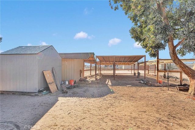 view of playground featuring an outdoor structure