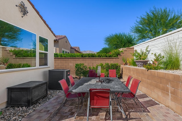 view of patio / terrace with cooling unit