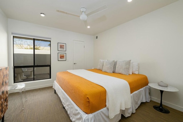 bedroom with ceiling fan