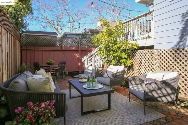 view of patio / terrace featuring outdoor lounge area