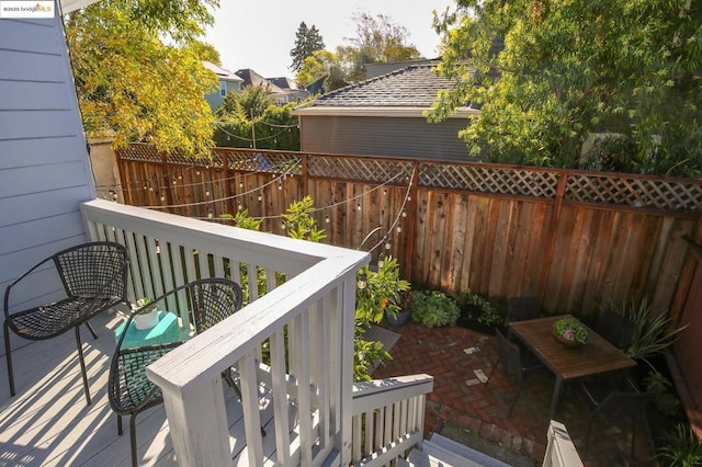 balcony featuring a patio area