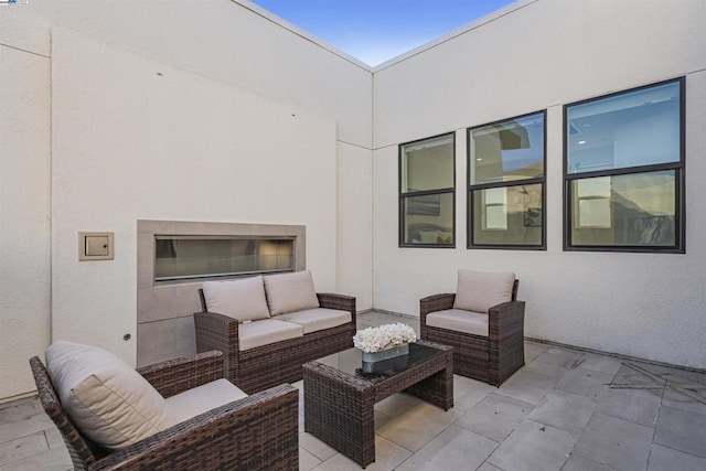 view of patio with an outdoor hangout area