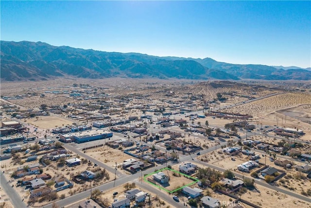 aerial view featuring a mountain view