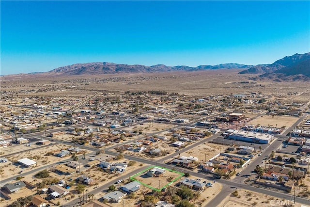 aerial view featuring a mountain view