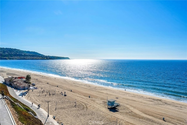 water view featuring a beach view