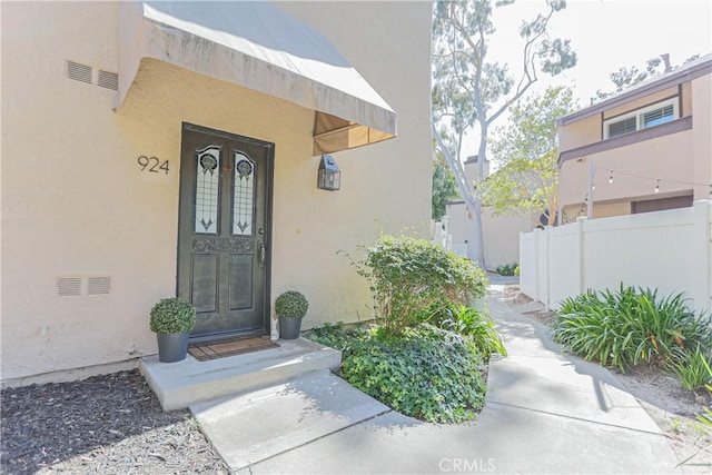 view of doorway to property