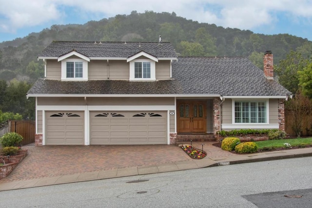 front facade featuring a garage