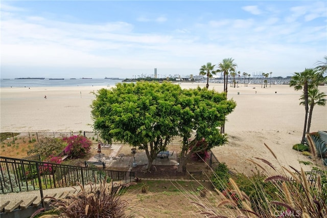 water view with a view of the beach