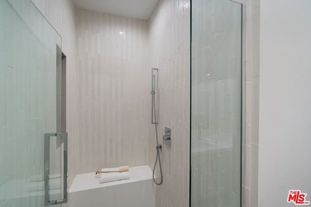 bathroom featuring walk in shower