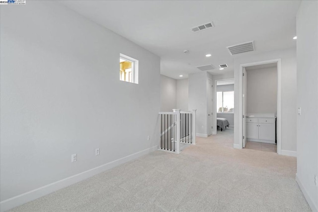 interior space with light colored carpet